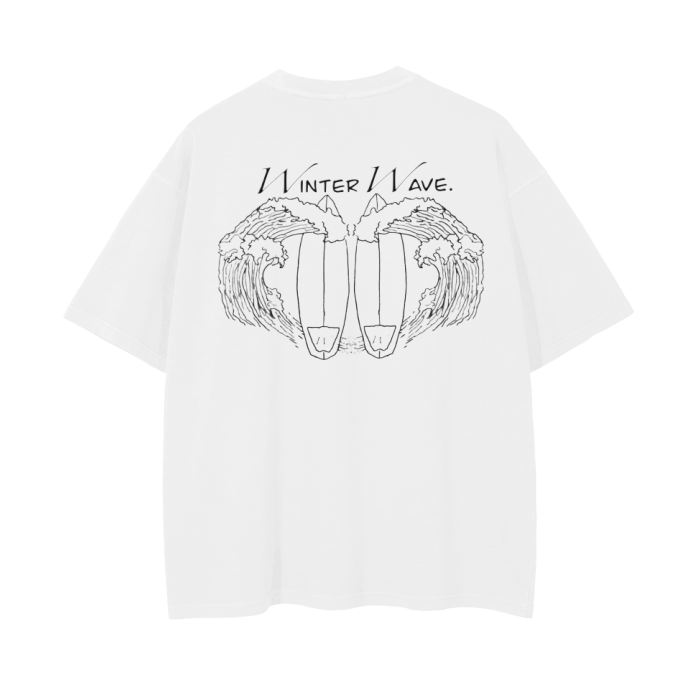 Winter Wave white t-shirt original design